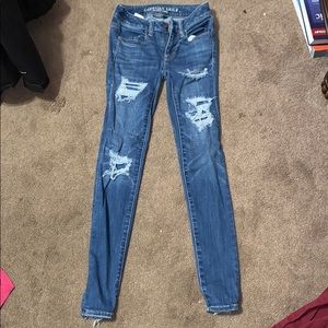 American eagle super super stretch skinny jeans